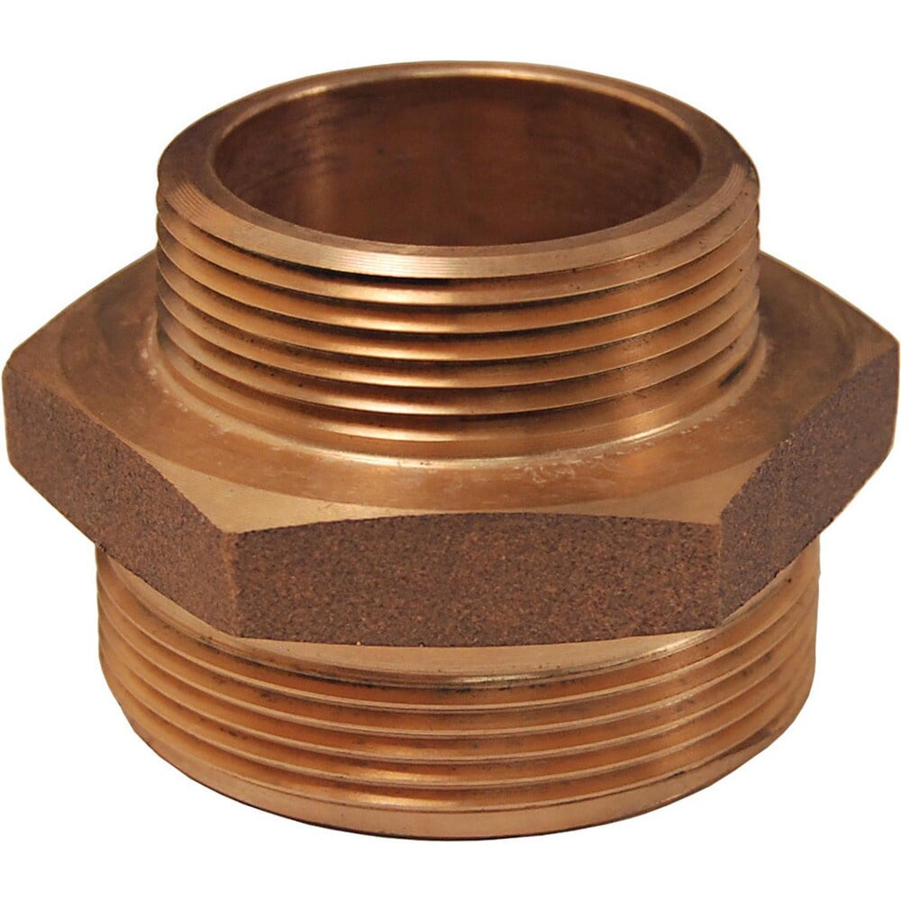 Brass & Chrome Pipe Fittings, Fitting Type: Double Male Hex Nipple , Fitting Size: 1 x 1 , End Connections: MNPT x MNST , Material Grade: 360  MPN:DMH1010F