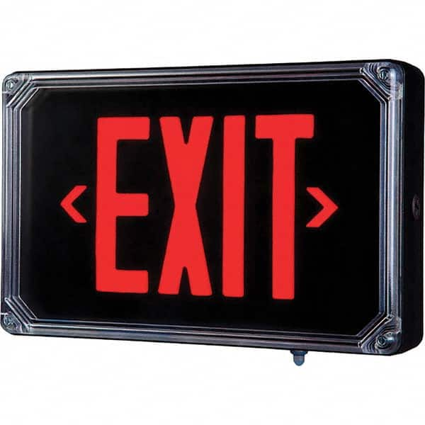 Illuminated Exit Signs, Number of Faces: 2, Light Technology: LED, Letter Color: Red, Mount Type: Surface Mount, Housing Material: Thermoplastic MPN:SEWLDRBE