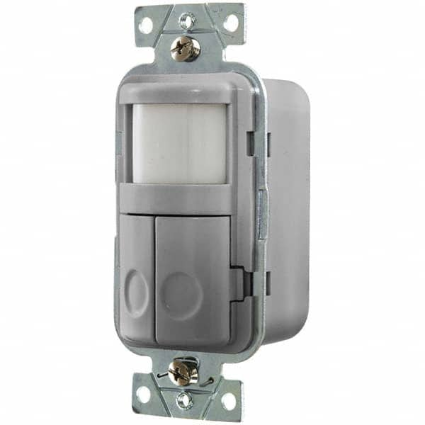 Motion Sensing Wall Switches, Switch Type: Vacancy Sensor , Sensor Type: Infrared , Coverage (Sq. Ft.): 1200 , Adjustment Type: Manual Delay , Color: Gray  MPN:WS1020NGY