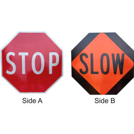 Plasticade® Stop/Slow Sign Corrugated Plastic Engineer Grade 18