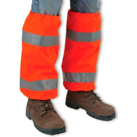 Ergodyne® GloWear® 8008 Hi-Vis Leg Gaiters Orange One Size - Pkg Qty 6 29081**