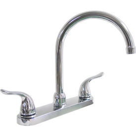 Dominion Faucets Double Lever Kitchen Faucet w/ Less Spray & Euro Design Lever Handle Chrome Plated 77-5100