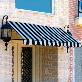 Awntech ER1836-3KW Window/Entry Awning 3-3/8'W x 1-1/2'H x 3'D Black/White ER1836-3KW