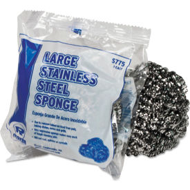 AmerCareRoyal® Large Stainless Steel Scrubber 1.75 oz. 12 Scrubbers/Pack 6 Packs/Case S775/6