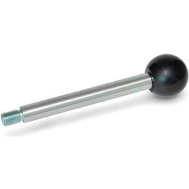 J.W. Winco GN310 Steel Gear Lever w/ Ball Knob 14mm D 200mm L M12x1.75 310-14-200-A-ZB