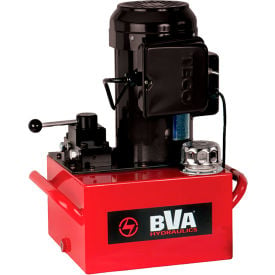 BVA Hydraulic Electric Pump 1.5 HP 3 Gallon 4 Way/3 Position Manual Valve PE50M4N03A