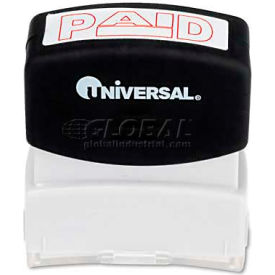 Universal Message Stamp PAID Pre-Inked/Re-Inkable Red UNV10062***