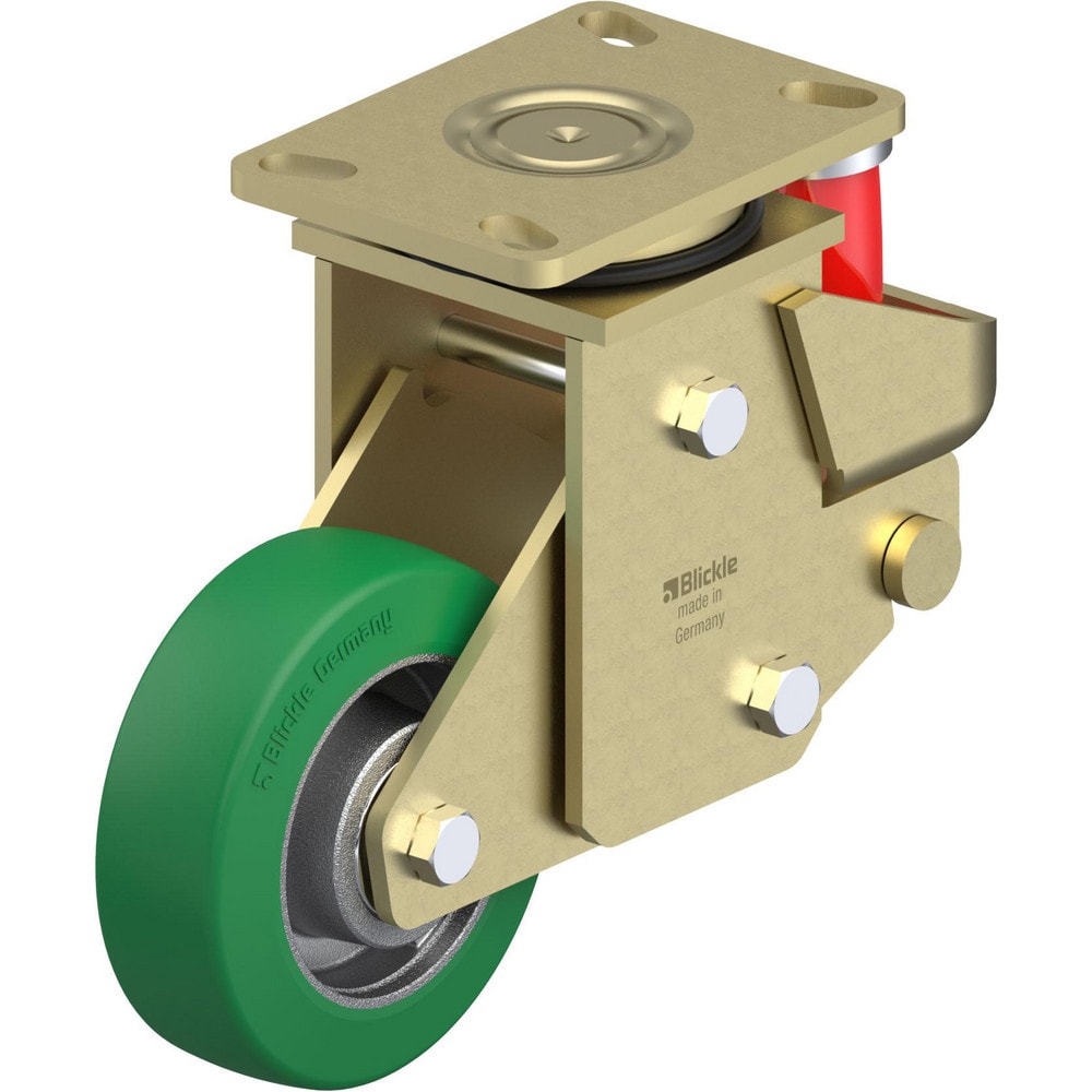 Top Plate Casters, Mount Type: Plate , Number of Wheels: 1.000 , Wheel Diameter (Inch): 5 , Wheel Material: Rubber , Wheel Width (Inch): 1-1/4  MPN:910533