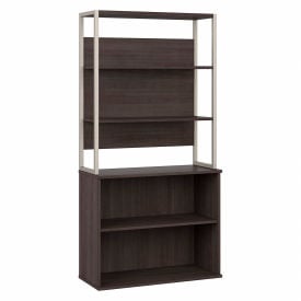 Bush Business Furniture Hybrid Bookcase Cabinet w/ Hutch 36