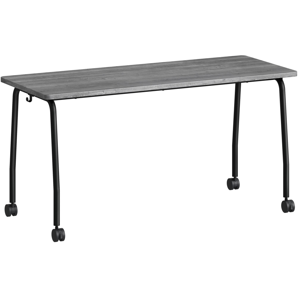 Lorell Training Table - For - Table TopLaminated Top - 300 lb Capacity - 29.50in Table Top Length x 23.63in Table Top Width x 1in Table Top Thickness - 59in Height - Assembly Required - Weathered Charcoal - Particleboard Top Material - 1 Each MPN:60846