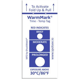 SpotSee™ WarmMark® Time Temperature Indicators 30°C/86°F 100/Box WM 30/86