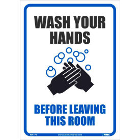 Wash Your Hands Before Leaving This Room Sticker 10 X 14 Vinyl Adhesive WH1PB