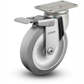 Colson® 2 Series Swivel Plate Caster 2.04456.444 BRK4 Rubber Total Lock Brake 4