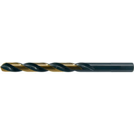 Cle-Line 1878 1/8 HSS Heavy-Duty Black & Gold 135 Split Point 3-Flatted Shank Jobber Length Drill - Pkg Qty 12 C18004