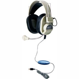 HamiltonBuhl Deluxe USB Headset w/ Gooseneck Microphone HA-66USBSM