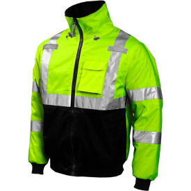 Tingley® J26002 Bomber Hooded Jacket Fluorescent Yellow/Green/Black 2XL J26002.2X