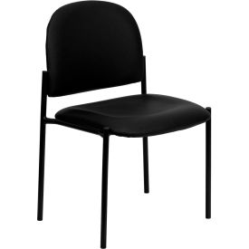 Flash Furniture Comfort Stackable Side Reception Chair - Vinyl - Black - Pkg Qty 4 515-1-VINYL-GGBT-