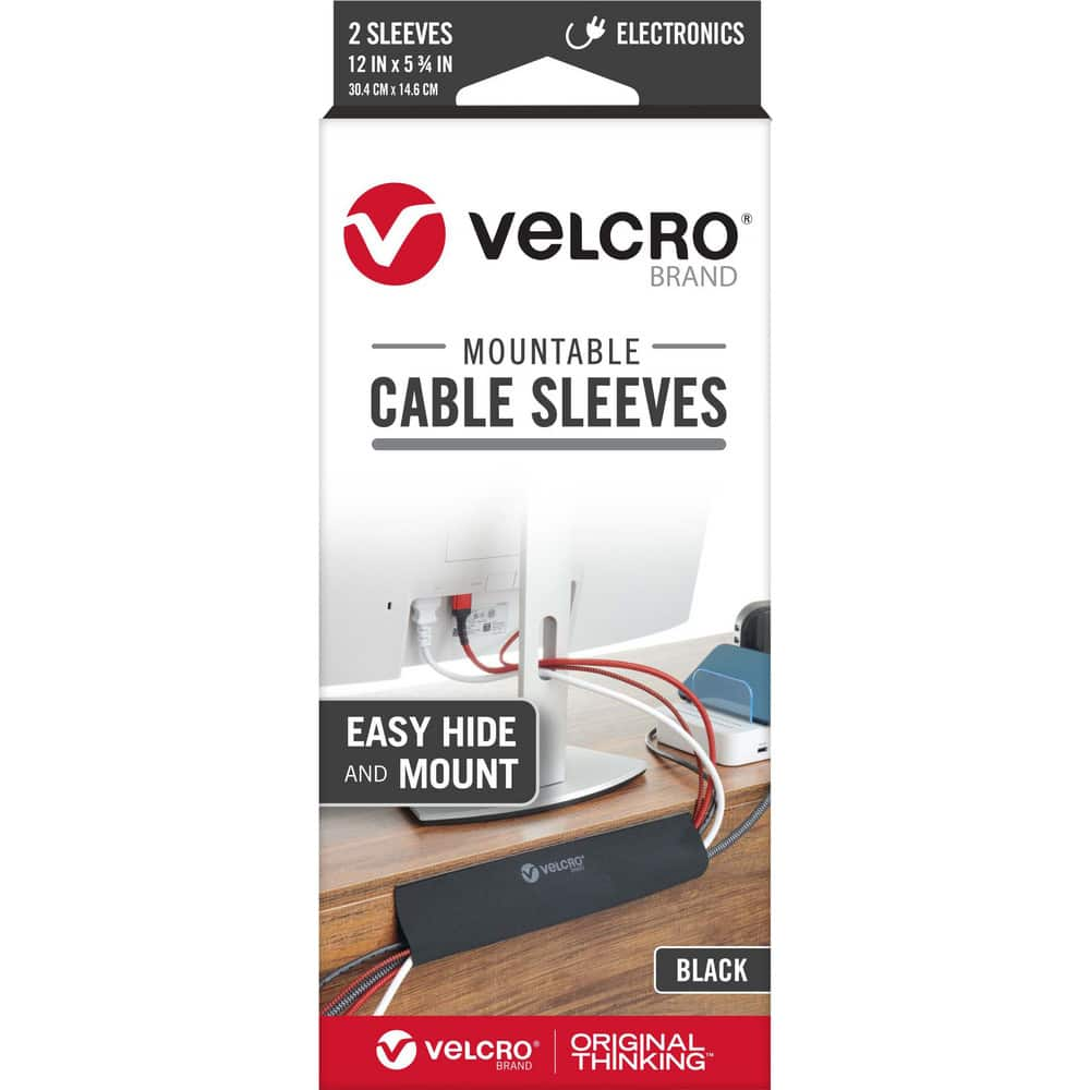 Cable Sleeves, Sleeve Type: Mountable Cable Sleeve , Sleeving Construction: Nylon Knit Loop and Plastic Hook with Adhesive , Closure Type: Hook & Loop  MPN:VEL-30797-USA