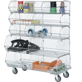 GoVets™ Modular Wire Stacking Bin Basket Rack 36