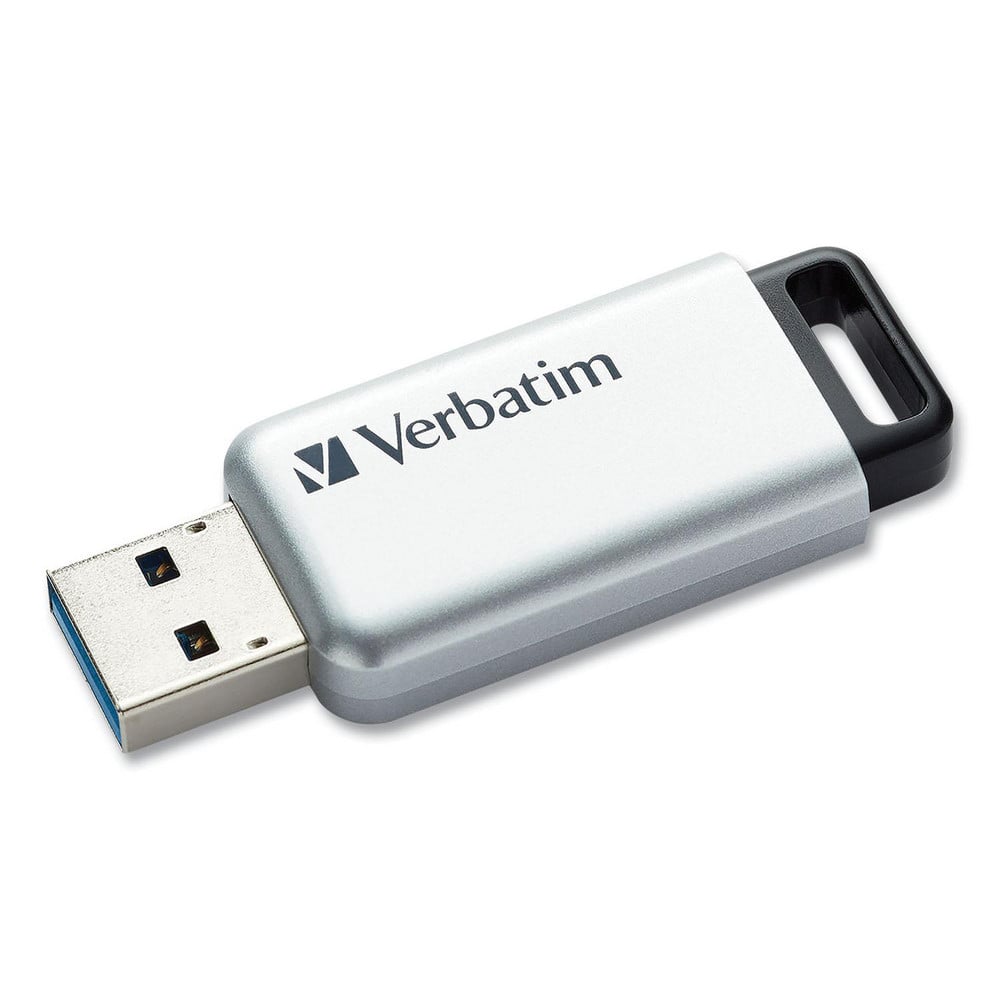 Store 'n' Go Secure Pro USB Flash Drive with AES 256 Encryption, 128 GB, Silver MPN:VER70057