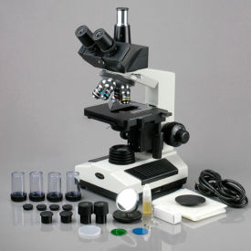 AmScope T390A-9M 40X-1600X Doctor Veterinary Clinic Biological Compound Microscope with 9MP Camera T390A-9M