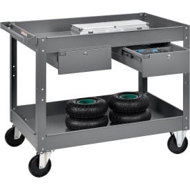 GoVets™ Stock Cart w/2 Drawers & 2 Shelves 500 lb. Cap 36