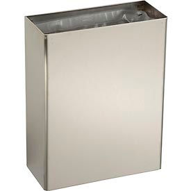 Bobrick® ClassicSeries™ Stainless Steel Wall Mount Trash Can 6-2/5 Gallon B-279