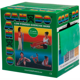 CanDo® Low Powder Exercise Band Green 25 Yard Roll 1 Roll/Box 10-5273