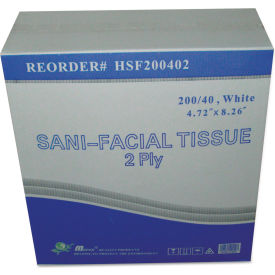 Sani Facial Tissue 2-Ply White 40 Sheets/Box GENHSF200402