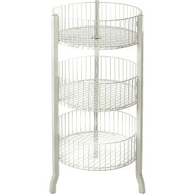 Approved 300703 3-Tiered Large White Wire Bins 45