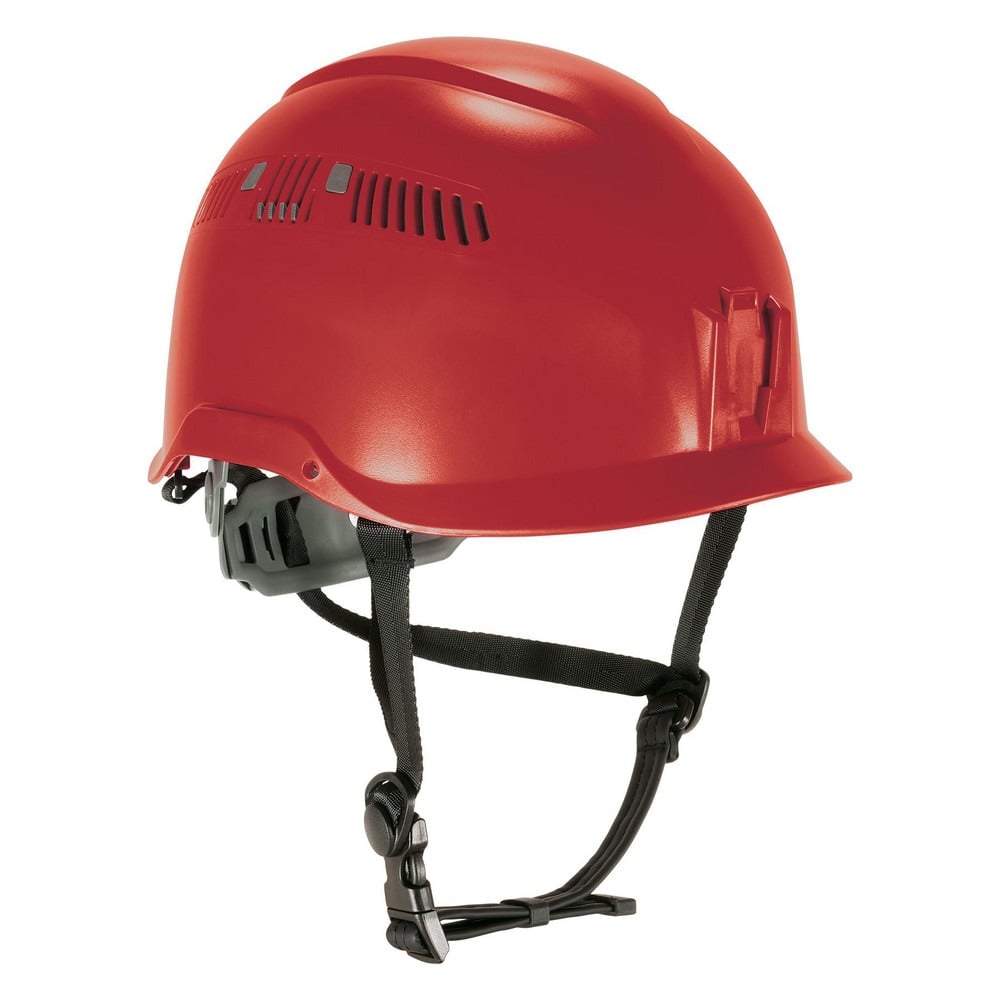 Hard Hats, Hard Hat Style: Vented , Color: Red , Adjustment Type: Ratchet , Application: Construction, Impact-Resistant, Manufacturing, Industrial Environments MPN:60268