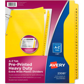 Avery® Preprinted Plastic Tab Dividers Side Tab Printed 