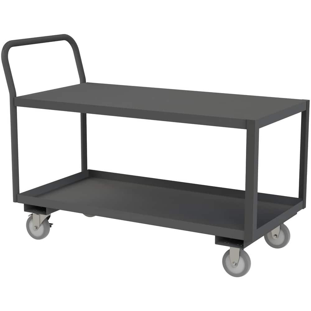 Carts, Cart Type: Low Deck Service Truck , Caster Type: 2 Swivel/2 Rigid , Caster Configuration: Rigid & Swivel , Brake Type: Side Brake  MPN:LDO-2448-2-95