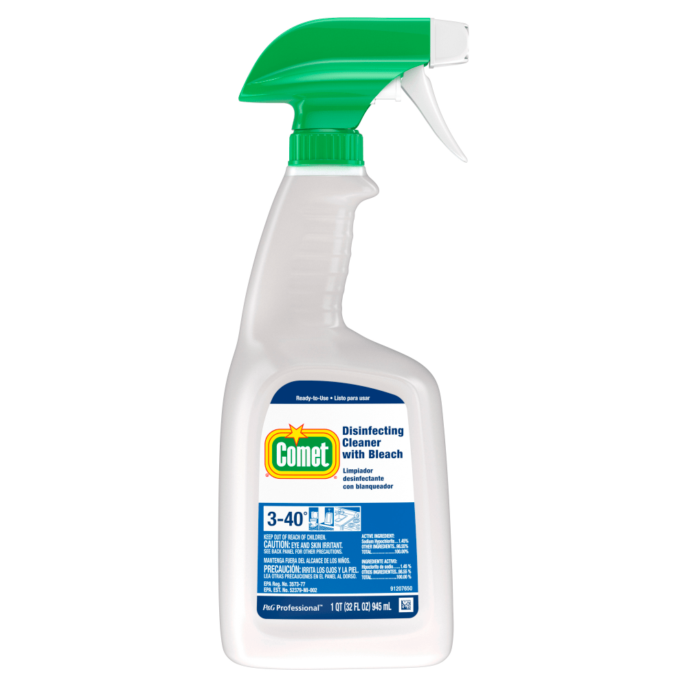 Comet Professional Multi Purpose Disinfecting Liquid Cleaner with Bleach Spray, 32 fl oz (Min Order Qty 6) MPN:75350