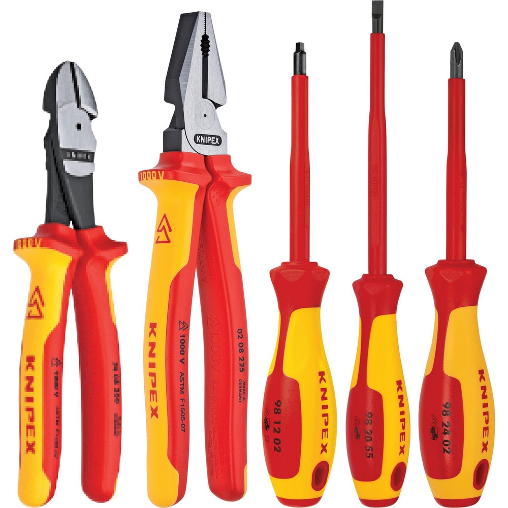 Combination Hand Tool Sets, Set Type: Insulated Pliers and Screwdriver Set , Number Of Pieces: 5 , Tool Finish: Insulated , Container Type: Box  MPN:9K 98 98 21 US