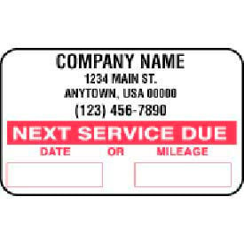 John Dow Service Reminder Stickers - 1000 Stickers/Roll - SC-1000 SC-1000