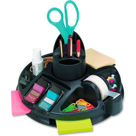 3M® Rotary Desktop Organizer Kit Including Post-It Notes Post-It Flags & Scotch Tape Black C91