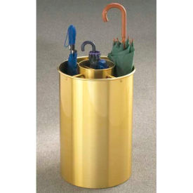 Cylinder Style Satin Brass Umbrella Stand for Full & Tote Size Umbrellas 259BE