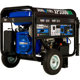 DuroMax HX Dual Fuel Portable Generator with Electric/Recoil Start Gasoline/LP 4500 Rated Watts XP5500HX