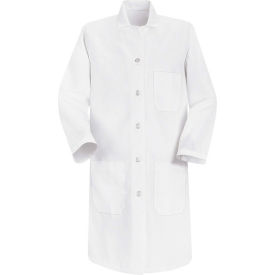 Red Kap® Women's Button Closure Lab Coat White Poly/Cotton XL 5210WHRGXL