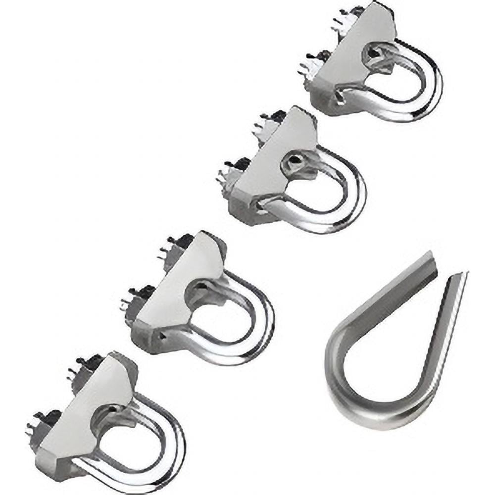 Fall Protection Accessories, Material: Stainless Steel , Type: Cable Clips And Thimble , For Use With: Soll Vi-Go Ladder Safety System, Fall Protection  MPN:VGTWC/