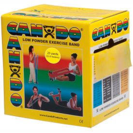 CanDo® Low Powder Exercise Band Yellow 25 Yard Roll 1 Roll/Box 10-5271