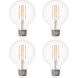 Sunlite® LED G25 Edison Globe Light Bulb E26 Base 8.5W 800 Lumens 27K Soft White Pk of 4 41696-NS