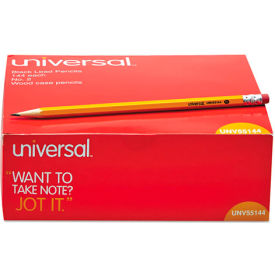 Universal Economy Woodcase Pencil HB #2 Yellow Barrel 144/Pack UNV55144