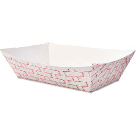 Boardwalk® Paper Food Baskets 2 Lbs. Capacity Red/White BWK 30LAG200