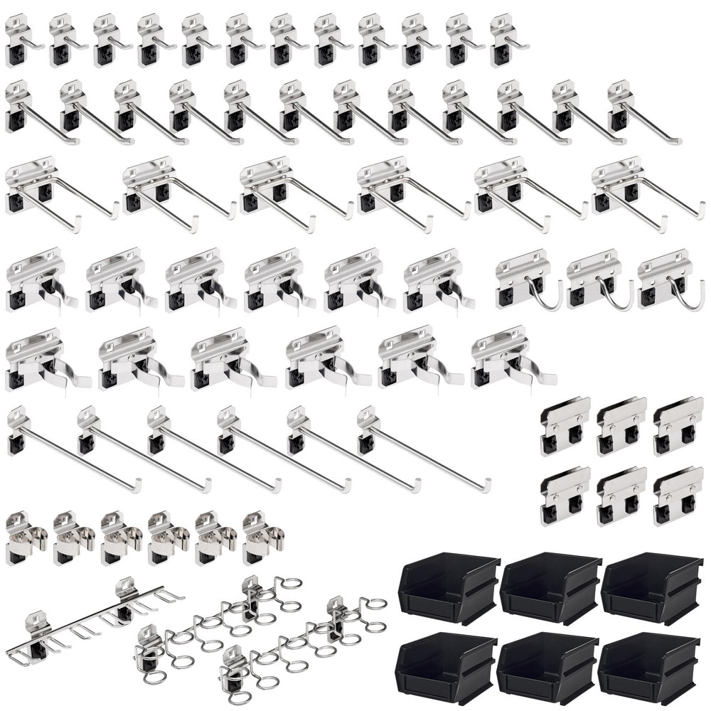 Pegboard Hooks & Bins: Stainless Steel MPN:SSLH2-KIT