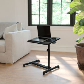 Flash Furniture Adjustable Height Steel Mobile Laptop Desk Black -JG-06B-BK-GGNAN