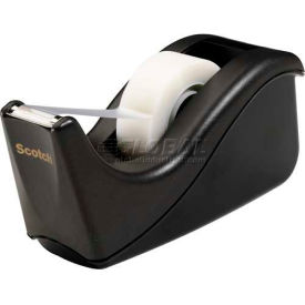 Scotch® Desktop Tape Dispenser C60-BK Black Two-Tone 1 Pack C60BK