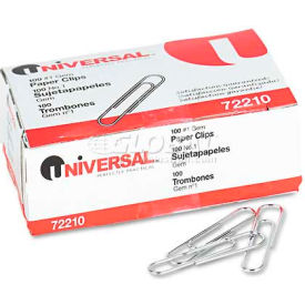 Universal® Paper Clips Smooth Finish No. 1 Silver 1000/Pack UNV72210