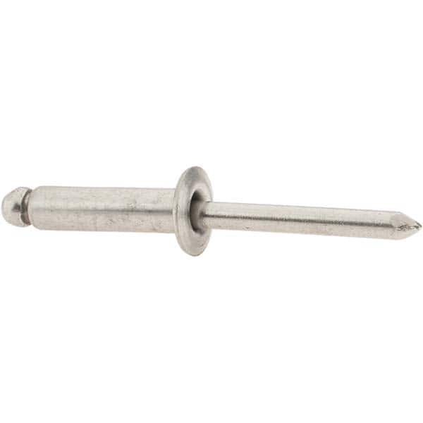 Open End Blind Rivet: Size 812, Dome Head, Stainless Steel Body, Stainless Steel Mandrel MPN:KP7917